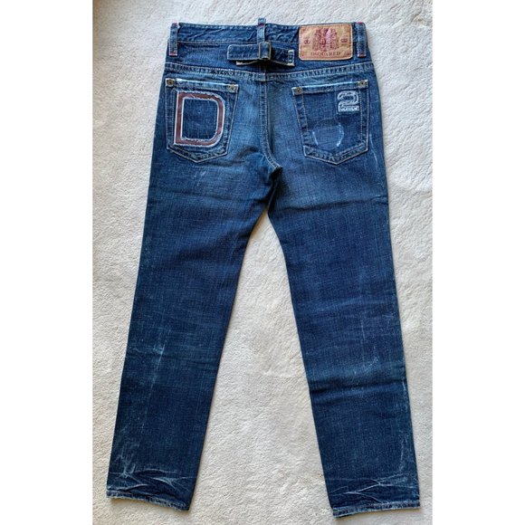 DSQUARED2 Oversized LOGO Denim JEANS - Picture 5 of 16